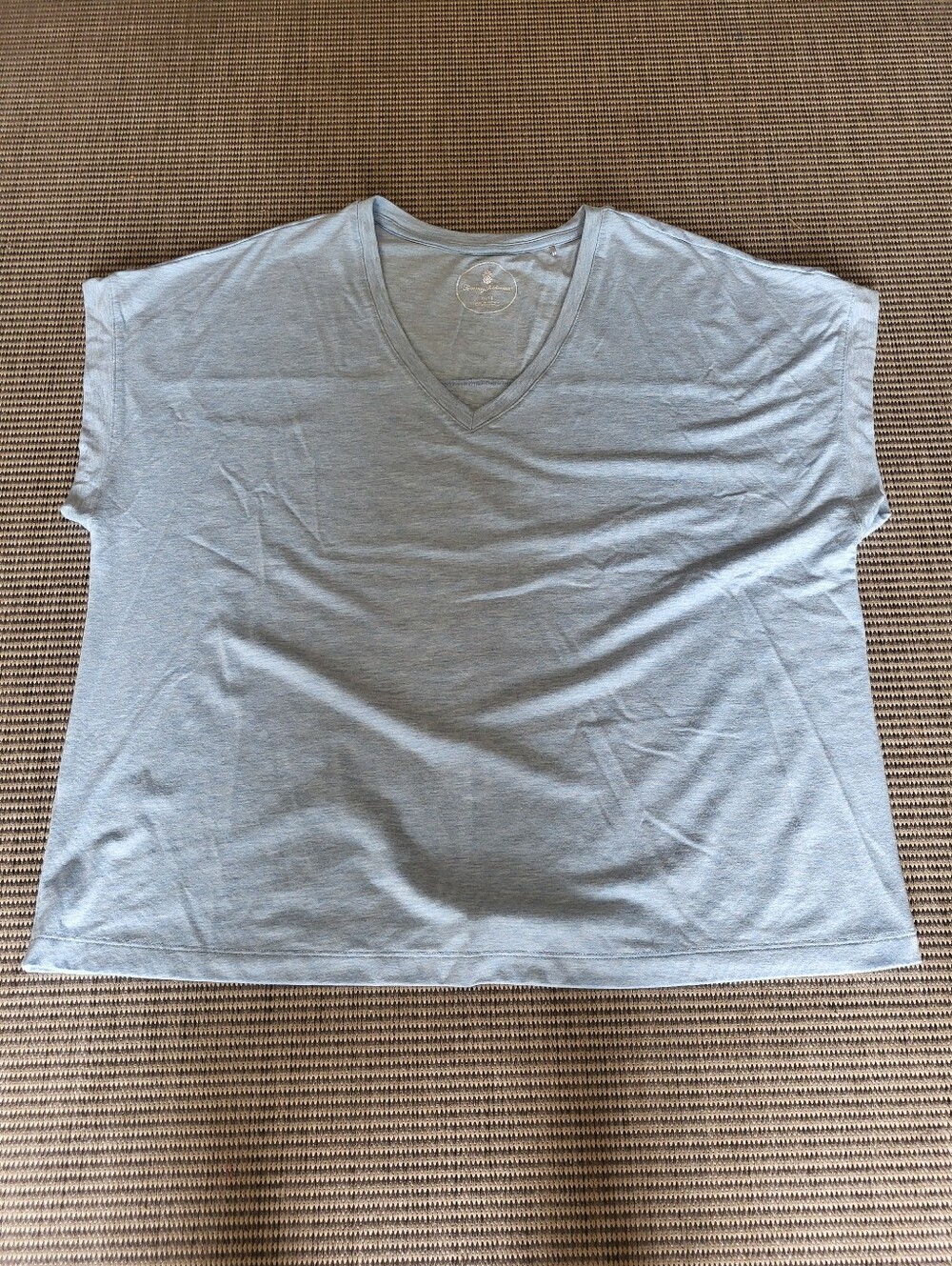 ​Tommy Bahama Kauai V-Neck T-Shirt XL Blue Tencel Modal Blend Tee